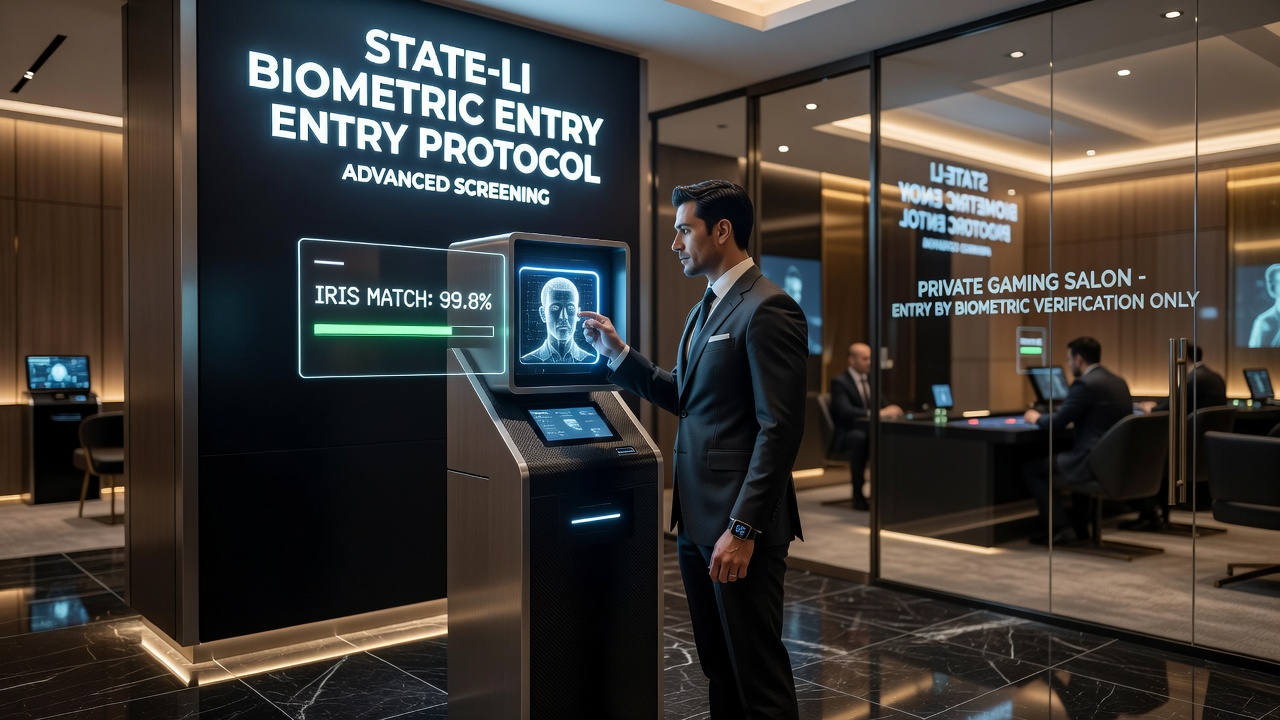 Facial recognition scanner at a salon entrance