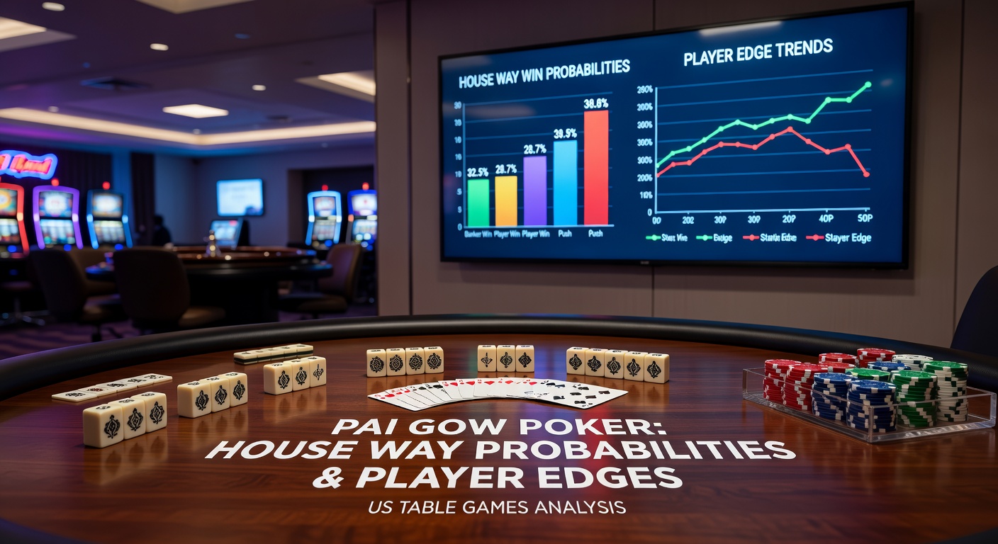 Close-up of a Pai Gow Poker table setup with seven-card hands being arranged according to house way strategy, chips stacked nearby