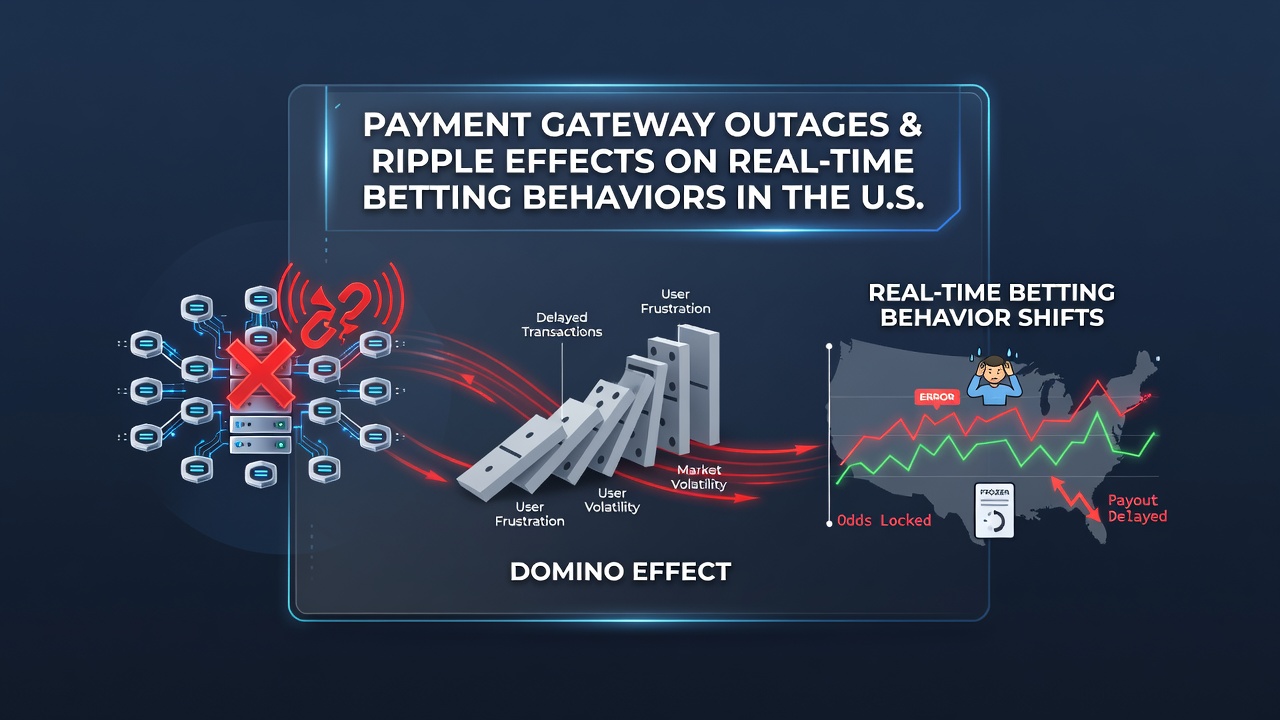 Payment processing systems showing outage alerts on betting platforms during peak hours