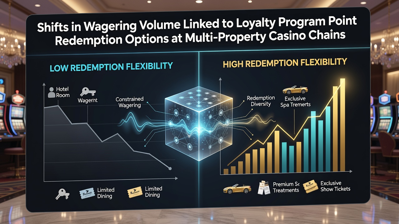 Casino loyalty program redemption options influencing player wagering patterns across multiple properties